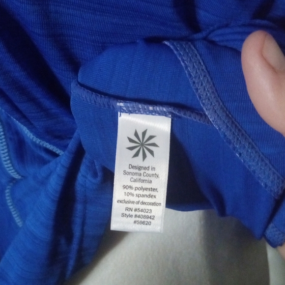 Athleta Royal Blue Reflective Racer back Run On Tank Size XL - Picture 7 of 7